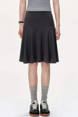 Irregular Striped Tencel Skirt