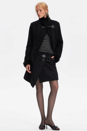 Irregular Toggle Button Skirt