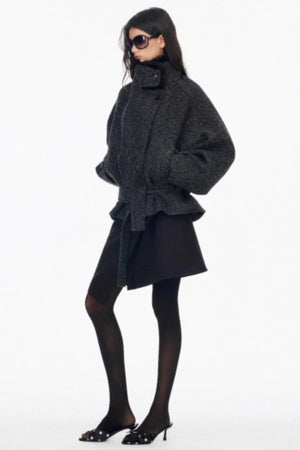 Irregular Toggle Button Skirt