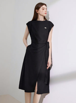 Irregular Waist Sleeveless Dress