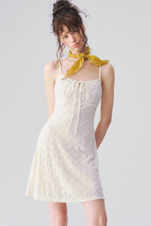 Jacquard Textured Suspender Dress