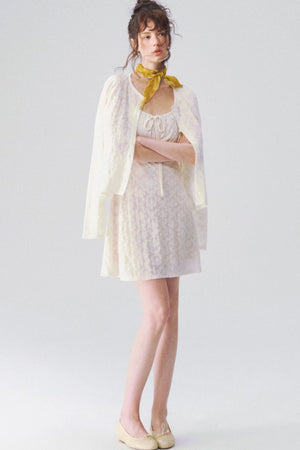 Jacquard Textured Suspender Dress