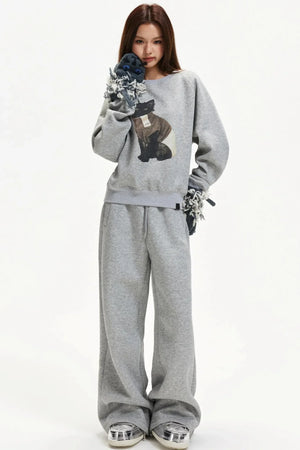 Kitten Print Raglan Sweater