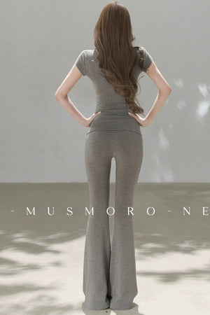 Knit Flared Enhancing Pants
