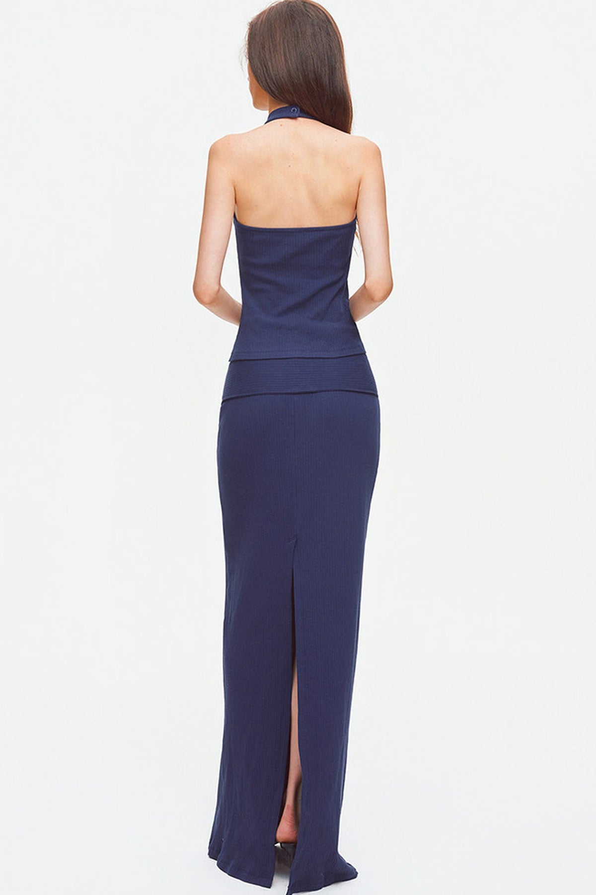 Knit Halter Top and Long Skirt Set-Up