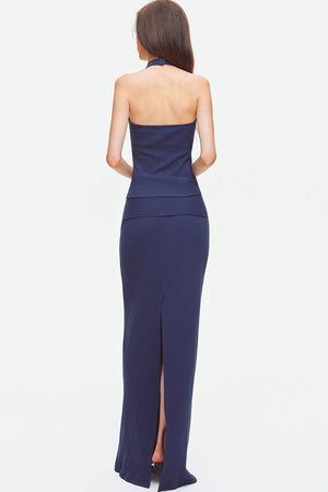 Knit Halter Top and Long Skirt Set-Up