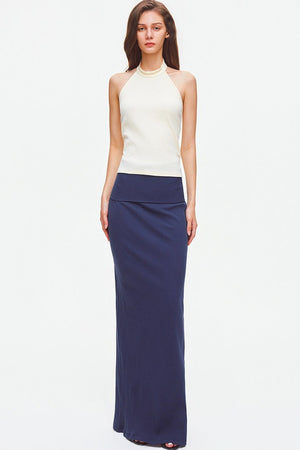Knit Halter Top and Long Skirt Set-Up
