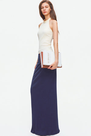Knit Halter Top and Long Skirt Set-Up