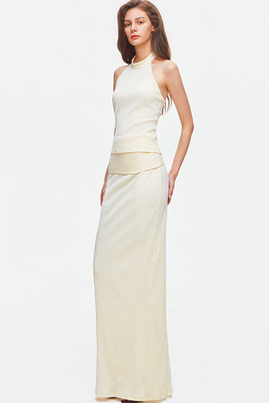 Knit Halter Top and Long Skirt Set-Up