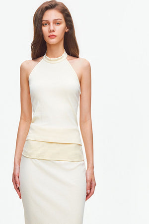 Knit Halter Top and Long Skirt Set-Up