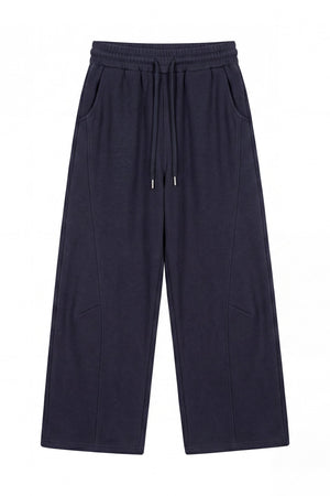 Knit Scarf Sweatshirt and Sweatpants Set-Up
