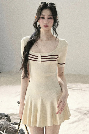 Knit Square Neck Dress