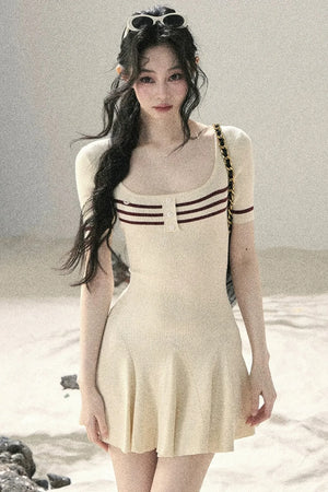 Knit Square Neck Dress