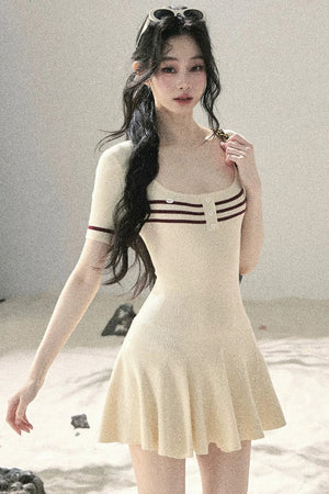 Knit Square Neck Dress