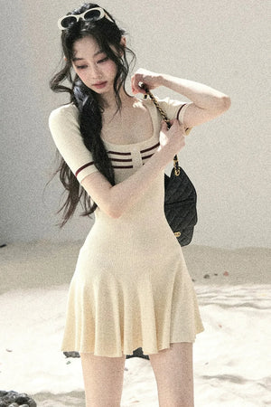 Knit Square Neck Dress