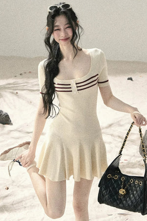 Knit Square Neck Dress