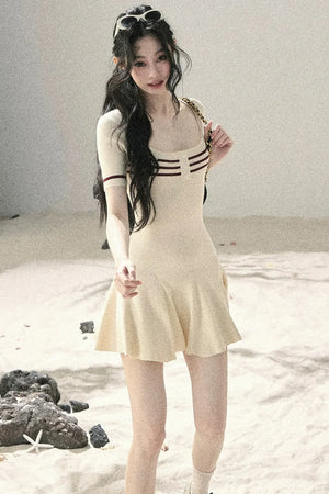 Knit Square Neck Dress