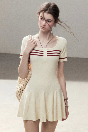Knit Square Neck Dress