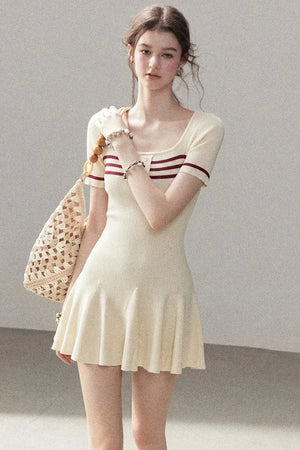 Knit Square Neck Dress