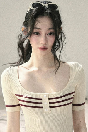 Knit Square Neck Dress