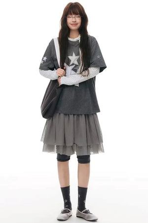 Knitted Patchwork Vest Dress