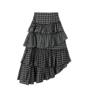 Knitted Plaid Cardigan Set-Up