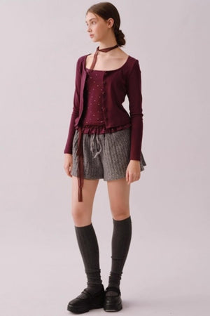 Knitted Twist Winter Skirt Pants
