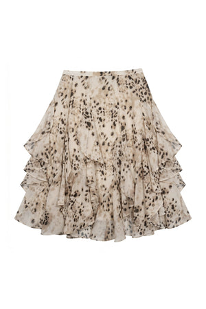 Knitted Vest and Leopard Skirt Set-Up