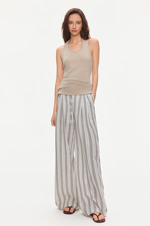 Knotted Halter Knit Top