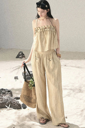 Korean Casual Camisole & Pants Set-Up