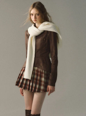 Korean hooded wool shawl