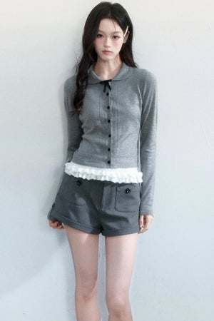 Korean Knit Cardigan Set-Up