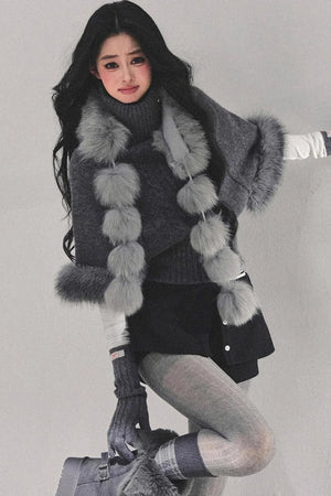 Korean Mohair Turtleneck Sweater