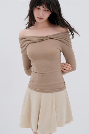 Korean Pleated Midi Skirt