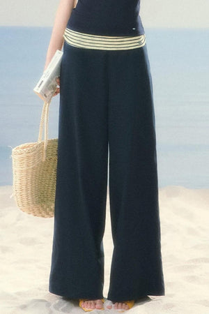 Korean Striped Wide-Leg Pants