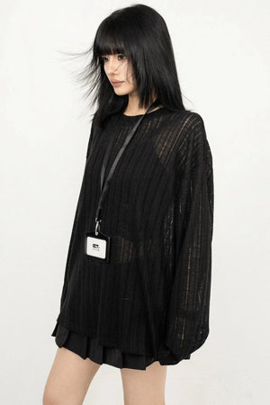 Korean Style Sheer Blouse