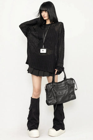 Korean Style Sheer Blouse
