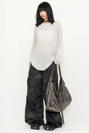 Korean Style Sheer Blouse