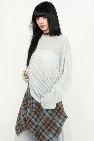 Korean Style Sheer Blouse