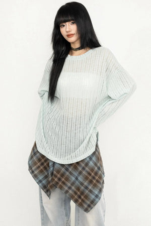 Korean Style Sheer Blouse