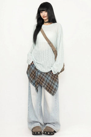 Korean Style Sheer Blouse