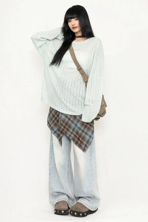 Korean Style Sheer Blouse