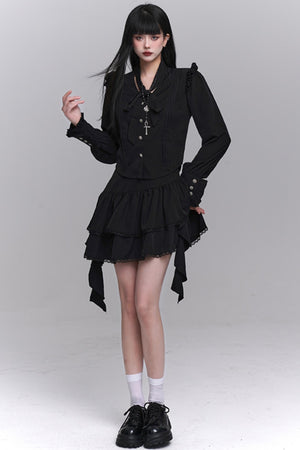 Korean Style Shirt & Skirt Set-Up