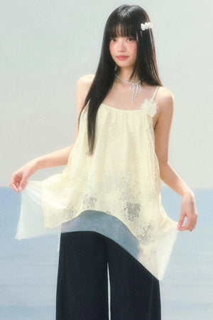 Lace Asymmetrical Hem Camisole