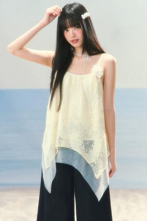 Lace Asymmetrical Hem Camisole