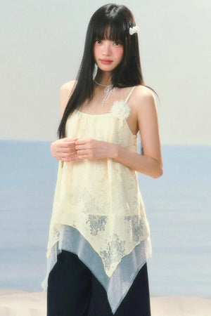 Lace Asymmetrical Hem Camisole