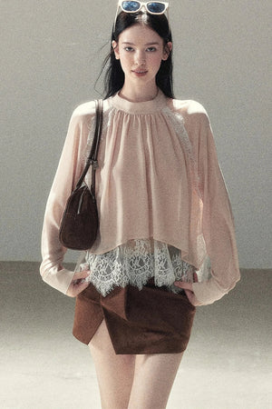 Lace Autumn Slit Skirt