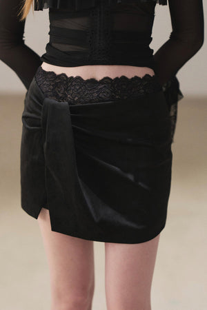 Lace Autumn Slit Skirt