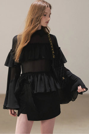 Lace Autumn Slit Skirt