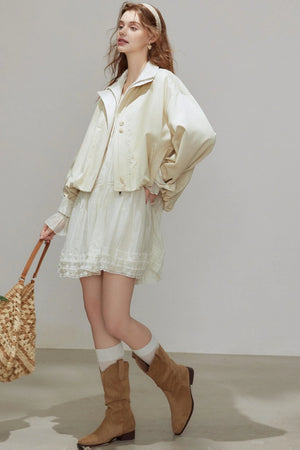 Lace Autumn Trench Coat